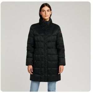 Calvin Klein Black Puffer Coat Jacket Lined Womens Size M